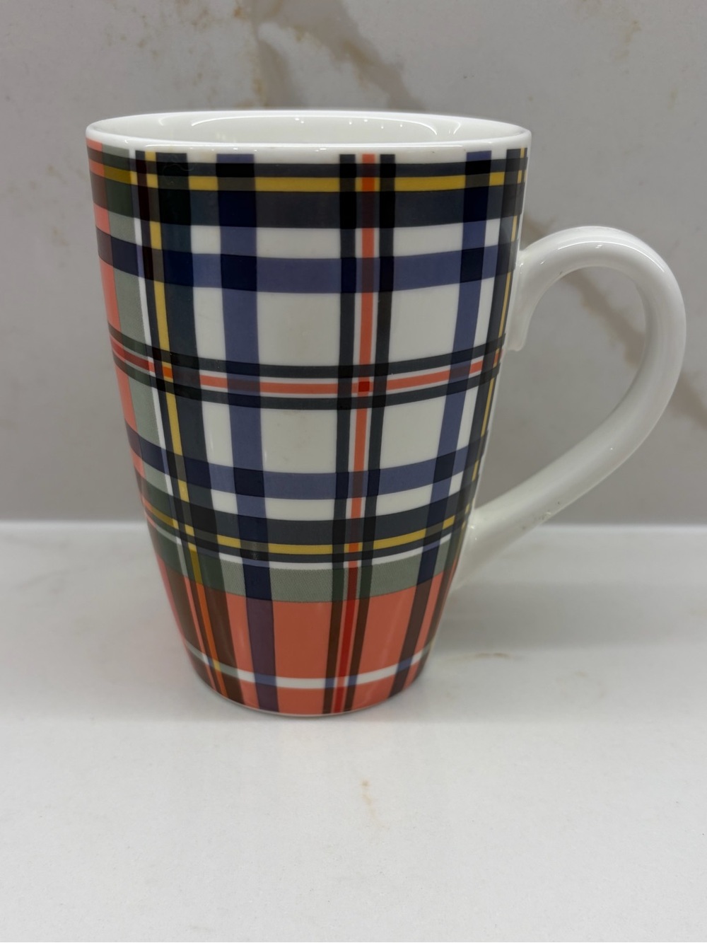 Tartan Plaid Ceramic Christmas Indigo Coffee Tea Mug Red Green Black White